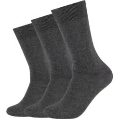 Camano Baumwoll-Socken (3er Pack) In Anthrazit