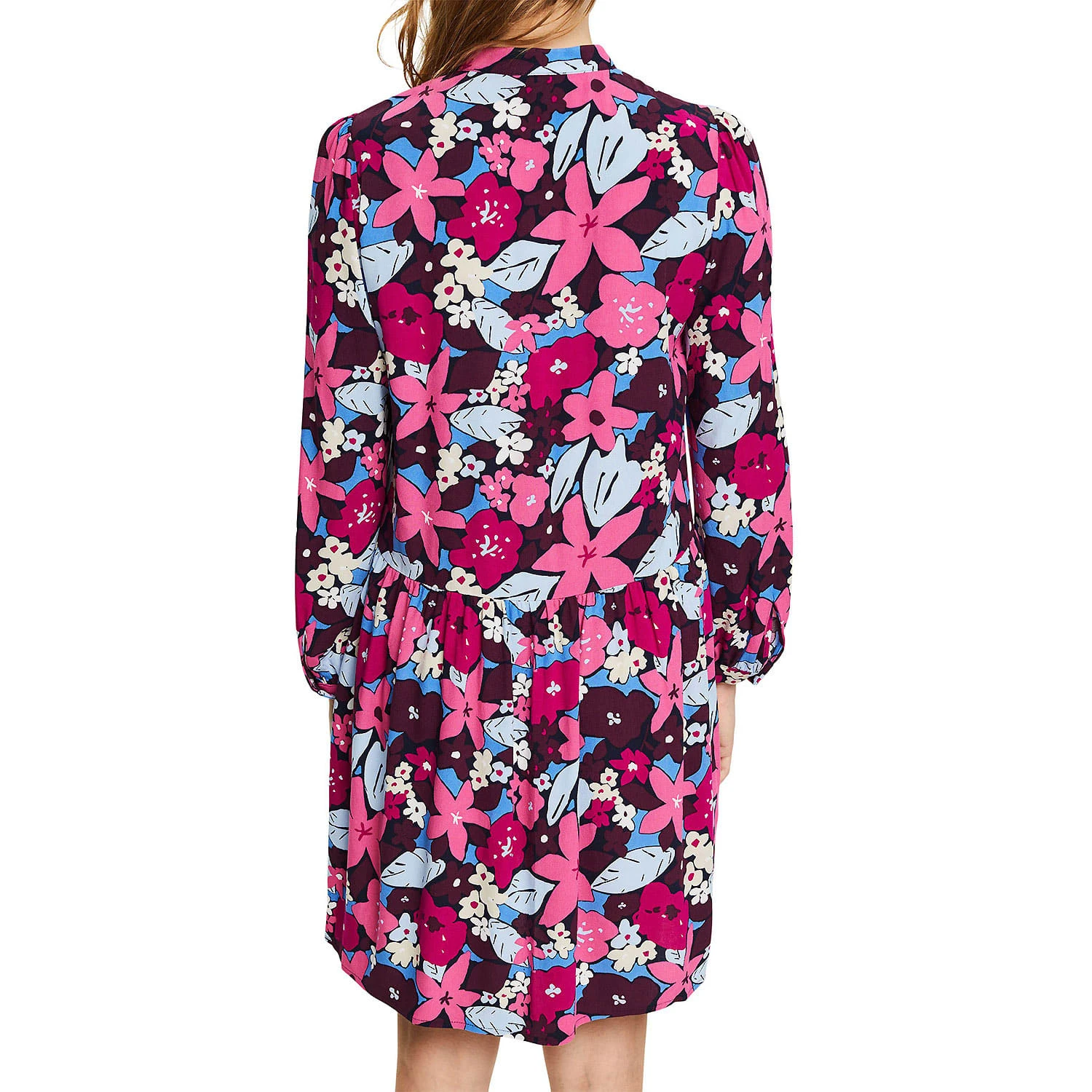 Edc By Esprit Blusenkleid Mit Blumen-Print In Pink 5 Edc By Esprit Blusenkleid Mit Blumen-Print In Pink – Bild 3