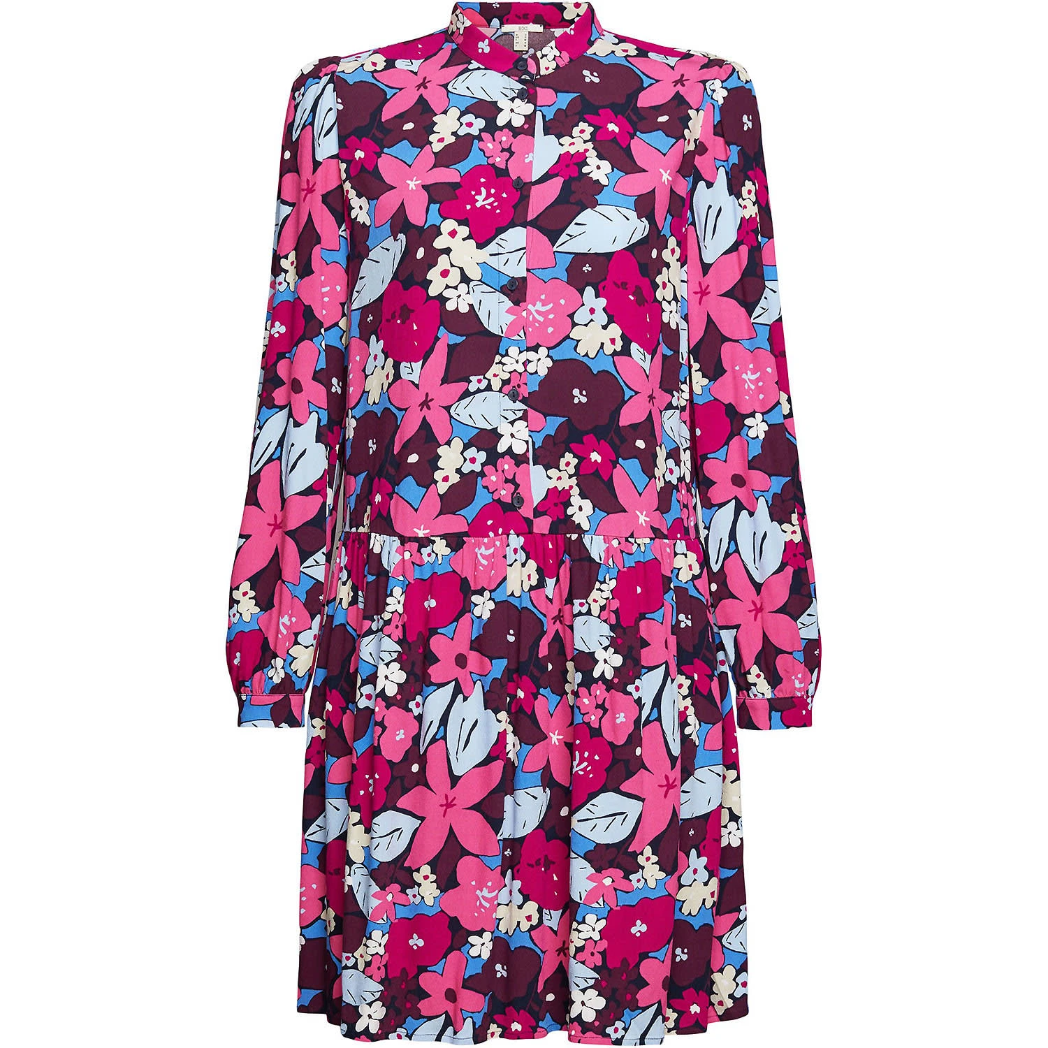 Edc By Esprit Blusenkleid Mit Blumen-Print In Pink 3 Edc By Esprit Blusenkleid Mit Blumen-Print In Pink