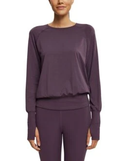 ESPRIT Trainingslongsleeve In Aubergine