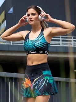 Funktionshosenrock In Schwarz/ Bunt