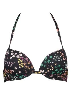 S.Oliver Bikini-Oberteil "Milly" In Schwarz/ Bunt
