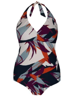 Badeanzug In Schwarz/ Creme